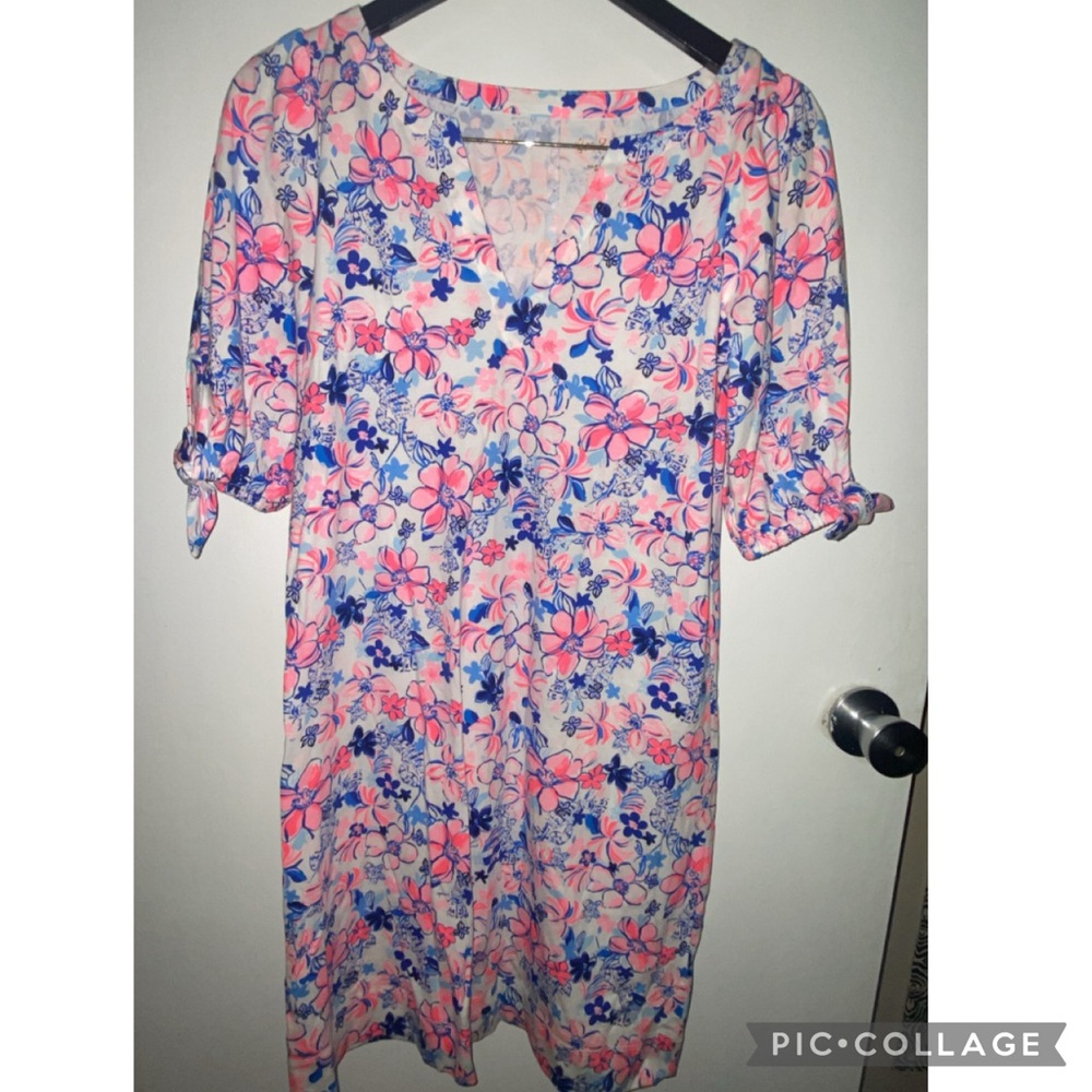 Lilly Pulitzer Pink and Blue Floral Dress